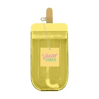 BWell Summer Yellow and White Popsicle Water Bottle