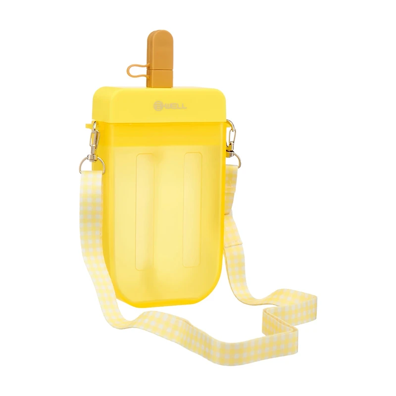 BWell Summer Yellow and White Popsicle Water Bottle