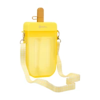 BWell Summer Yellow and White Popsicle Water Bottle