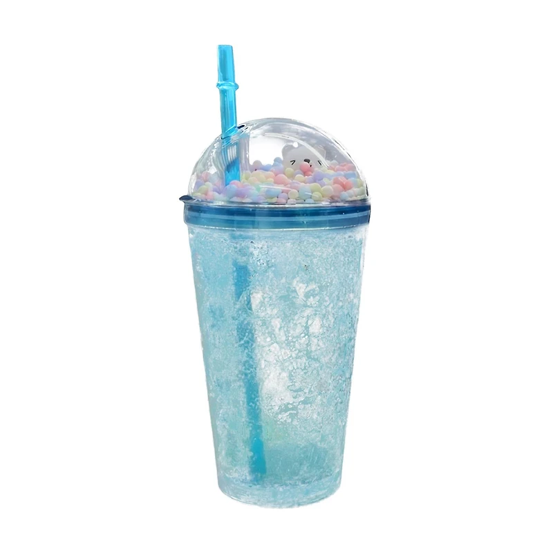 Summer Blue Plastic Tumbler, 15 oz