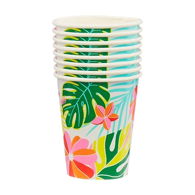 Summer Luau Paper Cups, 8 ct, 9 oz