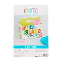 Summer Luau Utensil Caddy, 7.75x7x4.5 in