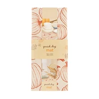 Harvest Orange Pumpkin Print Quick Dry Mat, 15x20 in