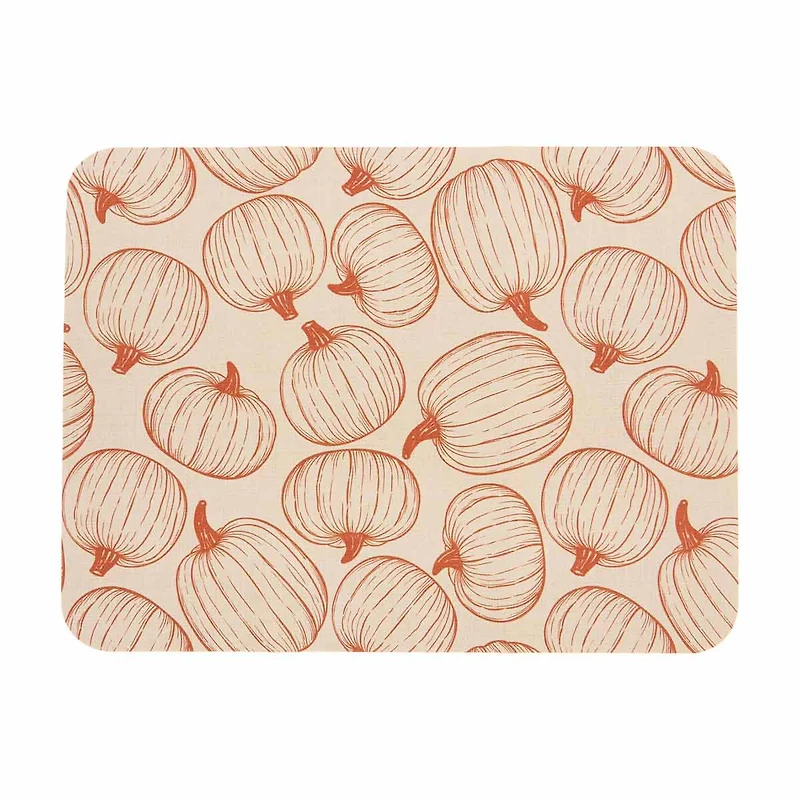 Harvest Orange Pumpkin Print Quick Dry Mat, 15x20 in