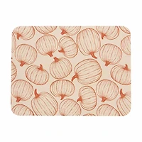 Harvest Orange Pumpkin Print Quick Dry Mat, 15x20 in