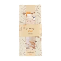 Harvest Brown Pumpkin Print Quick Dry Mat, 15x20 in