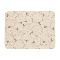 Harvest Brown Pumpkin Print Quick Dry Mat, 15x20 in