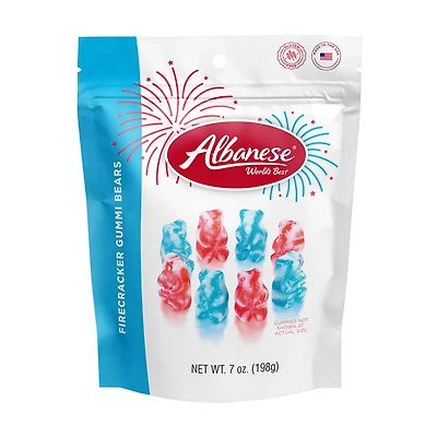 Albanese Firecracker Summer Gummie Bears, Resealable Bag, 7 oz