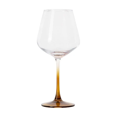 Amber Stem Wine Glass, 20 oz