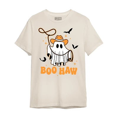 Halloween Women's Black and Orange Ghost "Boo Haw" T-Shirt, 2XL