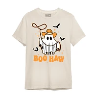 Halloween Women's Black and Orange Ghost "Boo Haw" T-Shirt, 2XL