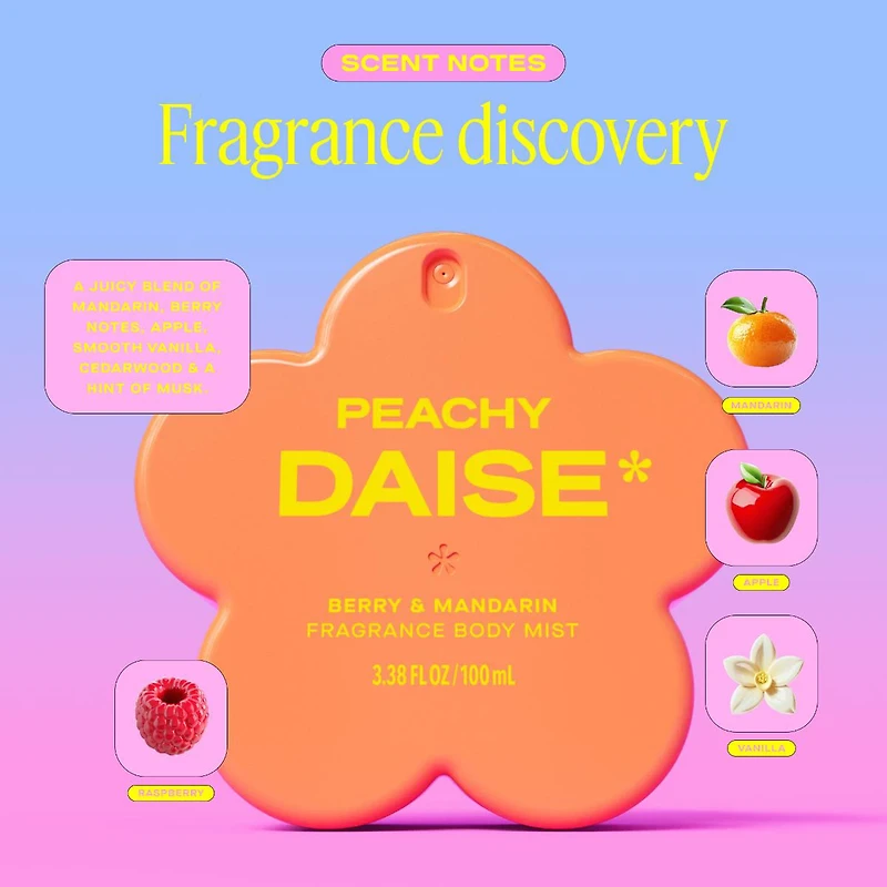 DAISE Peachy DAISE Fragrance Body Mist in Berry & Mandarin, 100 mL