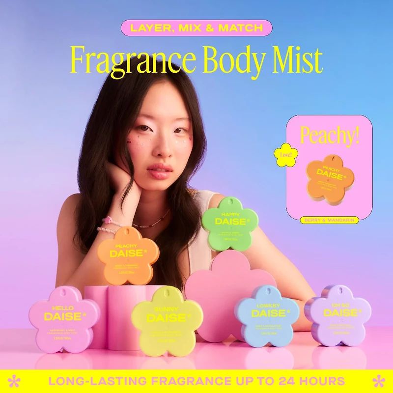 DAISE Peachy DAISE Fragrance Body Mist in Berry & Mandarin, 100 mL