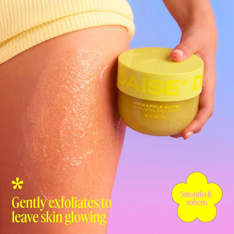 DAISE Exfoliating Body Scrub in Pineapple Glow, For Soft Glowing Skin, 510 g