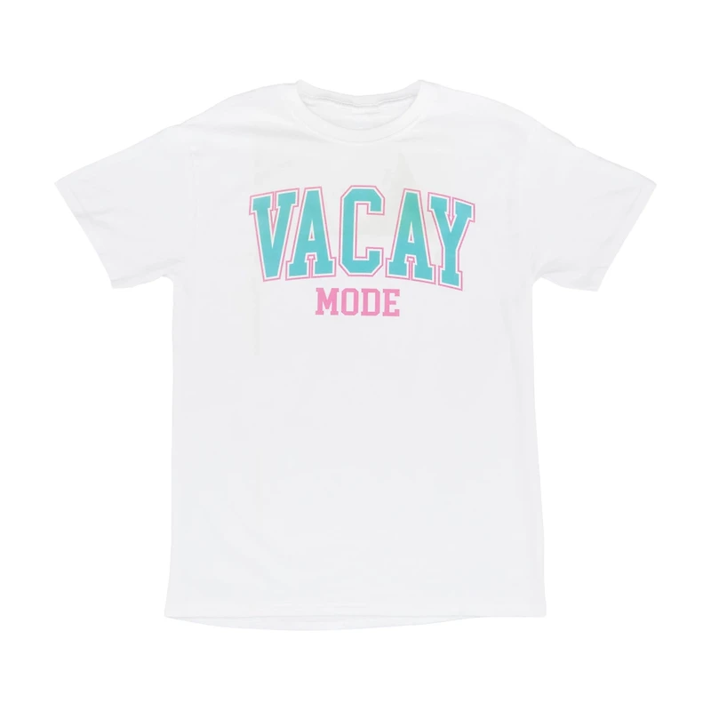 Summer White "VACAY MODE T-Shirt, Small