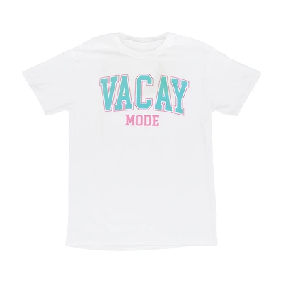 Summer White "VACAY MODE T-Shirt, Small