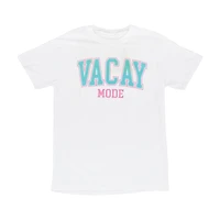 Summer White "VACAY MODE T-Shirt, Small