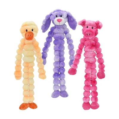 Crimpy Cuddler Dog Toy, 3 Assorted