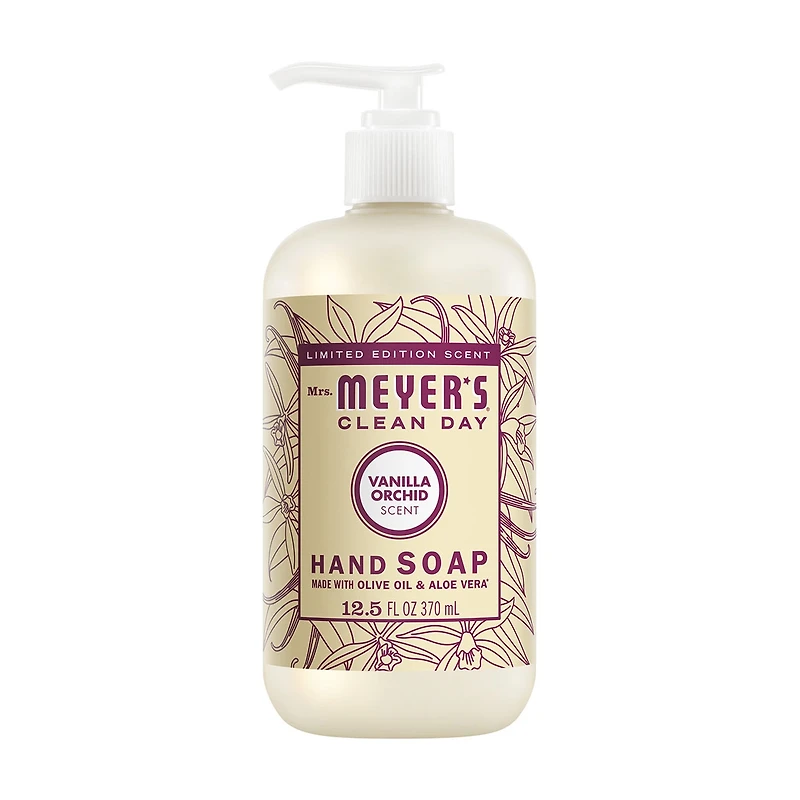 Mrs. Meyers Clean Day Vanilla Orchid Scented Hand Soap, 12.5 fl oz