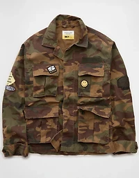 AE | Smiley® Military Camo Trucker Jacket