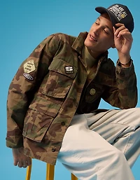 AE | Smiley® Military Camo Trucker Jacket