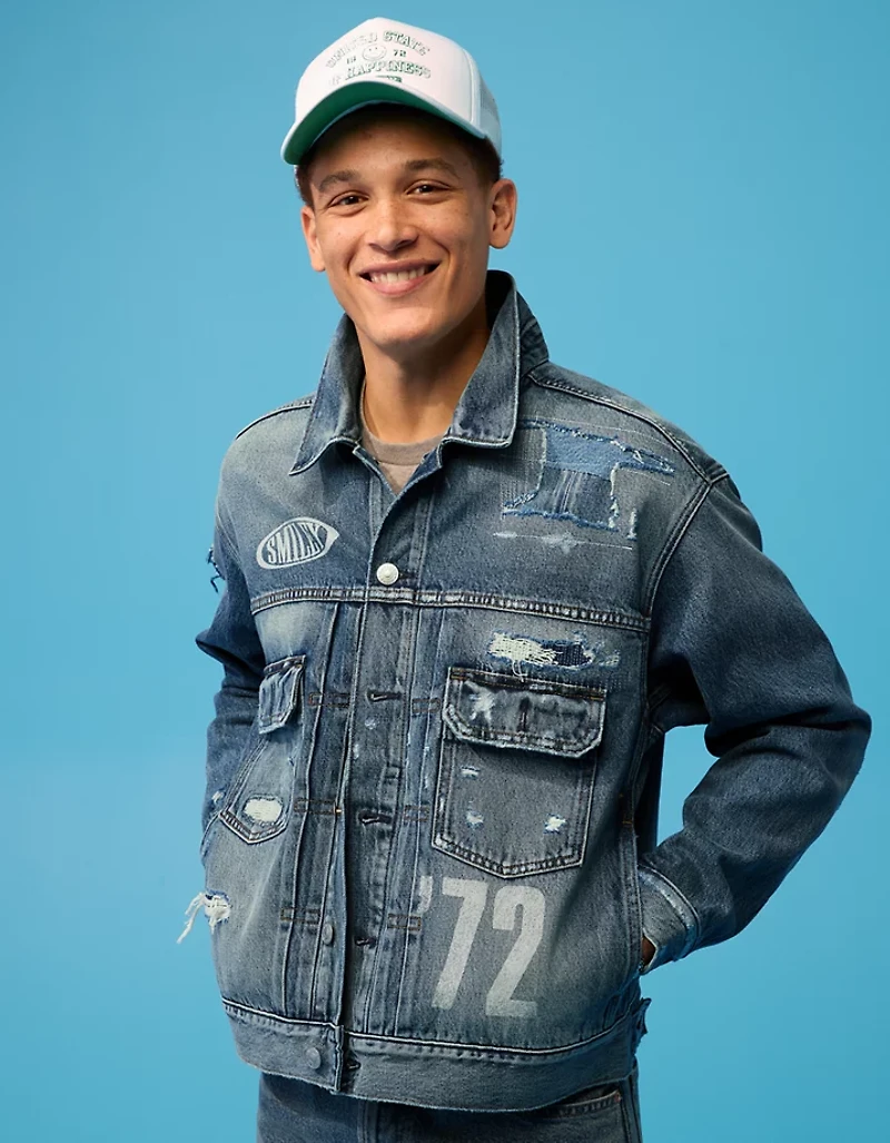 AE | Smiley® Denim Trucker Jacket