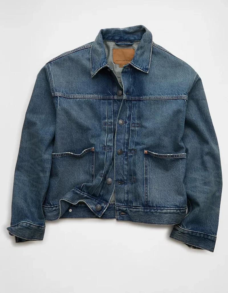 AE Relaxed Fit Denim Utility Jacket