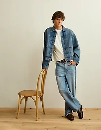 AE Relaxed Fit Denim Utility Jacket