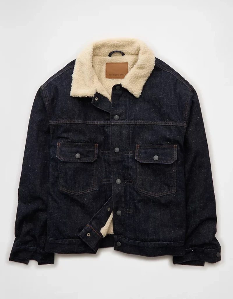 AE Sherpa Denim Jacket