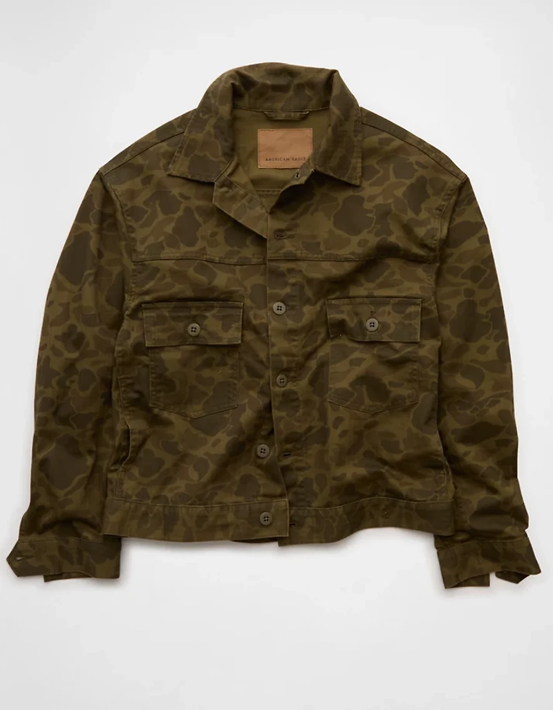 Veste de camionneur camouflage en denim AE