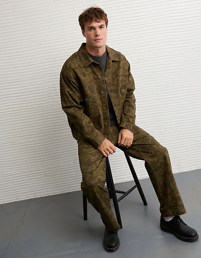 AE Camo Denim Trucker Jacket