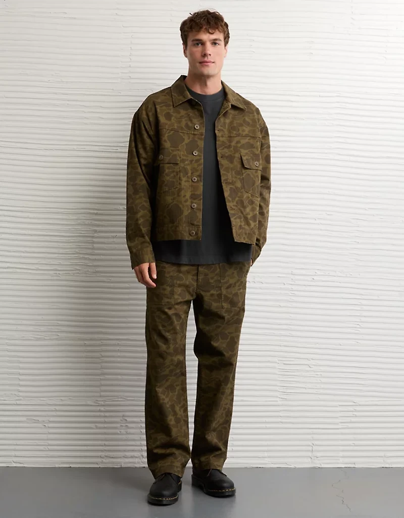 Veste de camionneur camouflage en denim AE