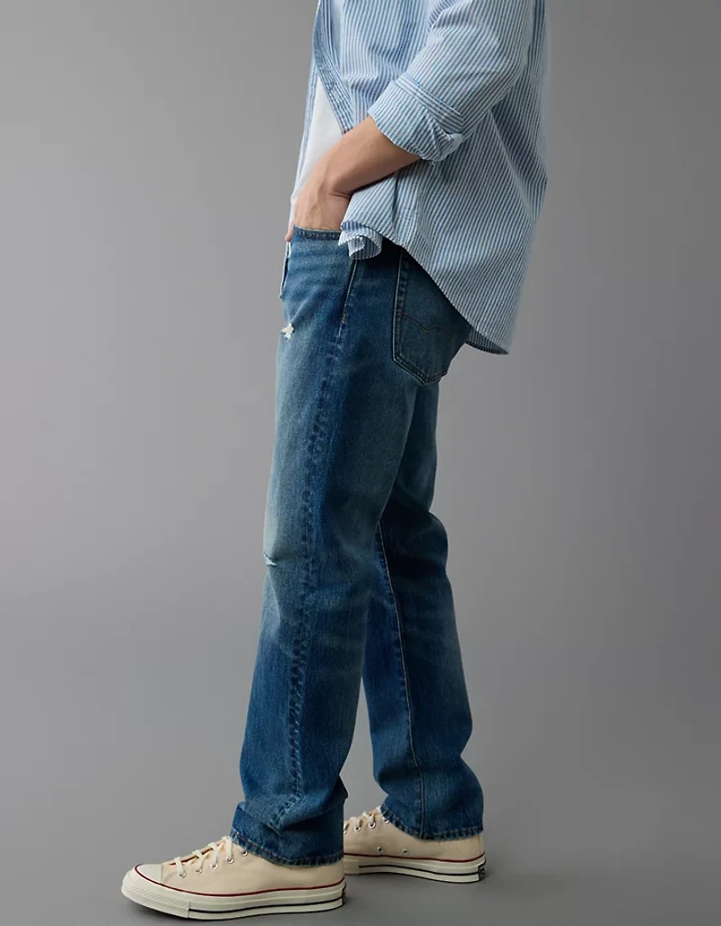 Jean droit original déchiré AE