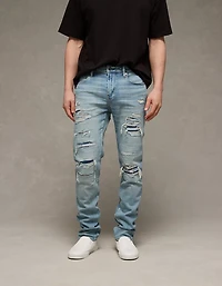 Jean étroit rapiécé en fibres TENCEL™ AirFlex+ AE