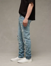 Jean étroit rapiécé en fibres TENCEL™ AirFlex+ AE