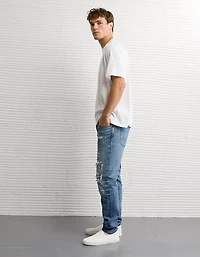 Jean à coupe athlétique rapiécé en fibres TENCEL™ AirFlex+ AE