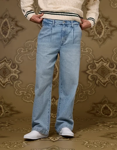 Pantalon en denim plissé AE x Tru Kolors