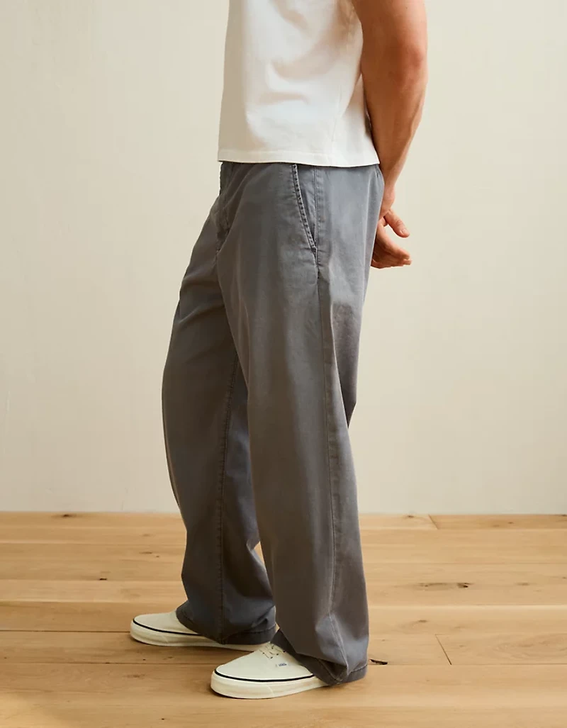 Pantalon kaki ample et usé Flex AE