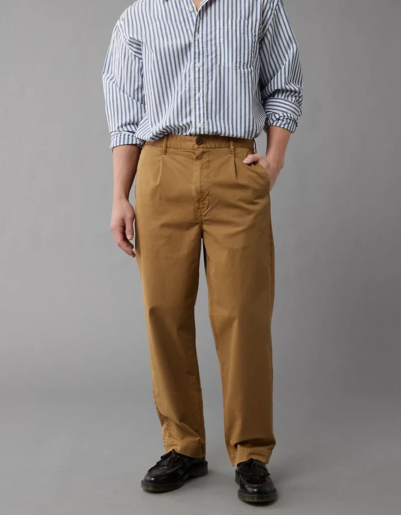 Pantalon simple ample et plissé Flex AE