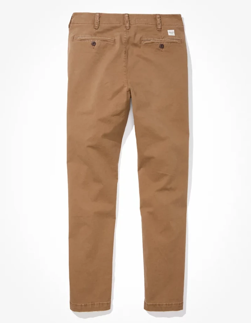 Pantalon kaki à coupe droite ajustée style déjà porté Flex AE