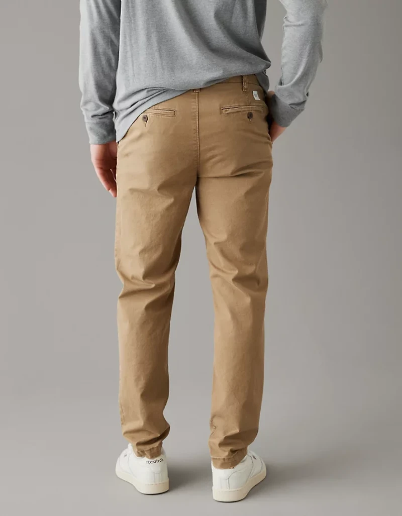 Pantalon kaki à coupe droite ajustée style déjà porté Flex AE
