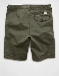 AE 9" Flex Loose Pleated Khaki Short