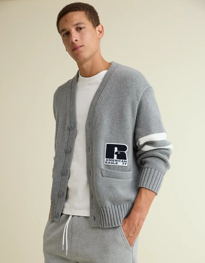 AE x Russell Athletic Varsity Cardigan Sweater