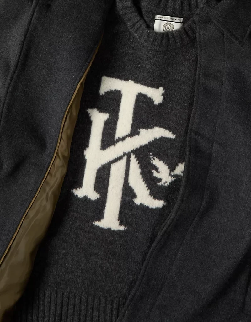 Chandail à col rond en laine et cachemire AE x Tru Kolors