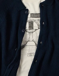 Cardigan en coton boutonné à l’avant AE x Tru Kolors