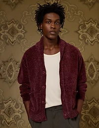 AE x Tru Kolors Chenille Shawl Collar Cardigan