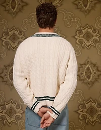 AE x Tru Kolors Cable Knit Cricket Sweater