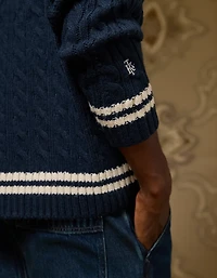 Chandail de style cricket en tricot torsadé AE x Tru Kolors