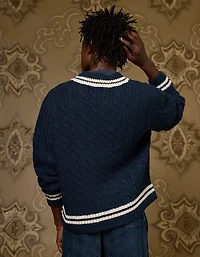 AE x Tru Kolors Cable Knit Cricket Sweater