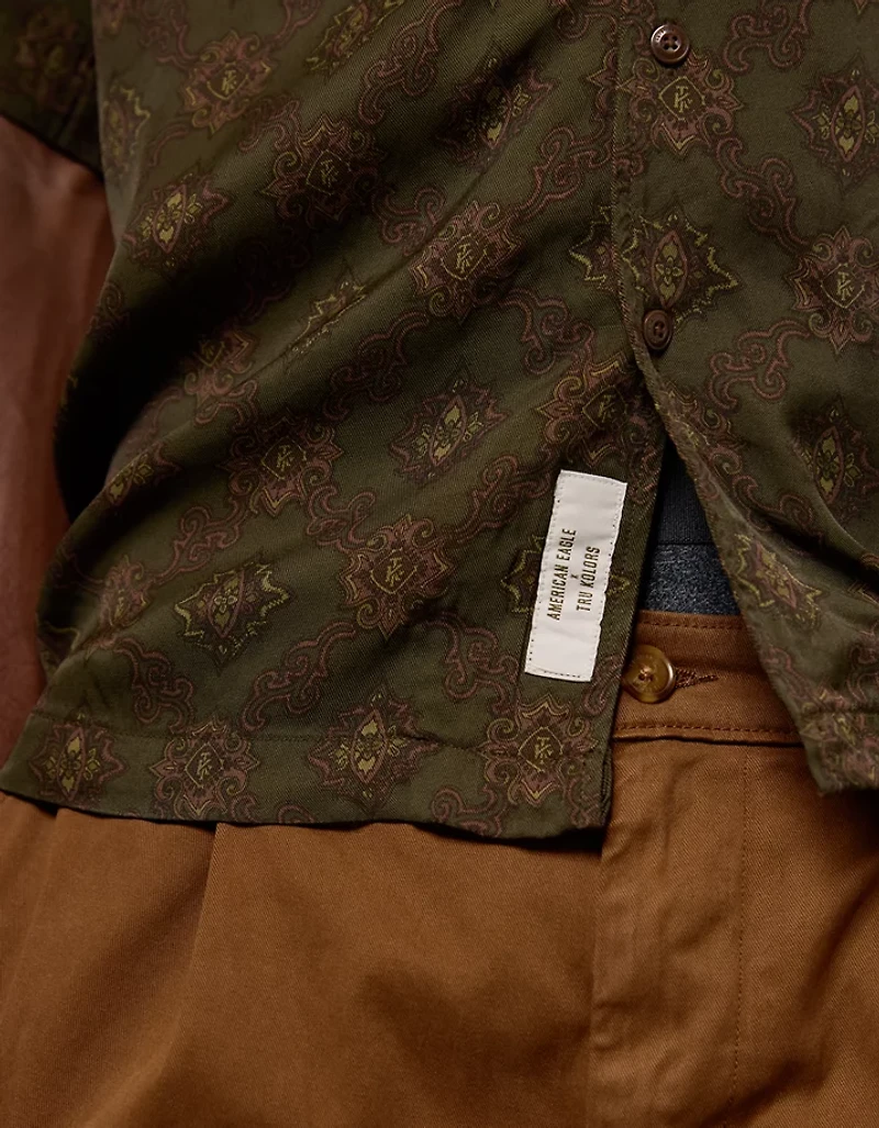 AE x Tru Kolors Short Sleeve Paisley Camp Shirt
